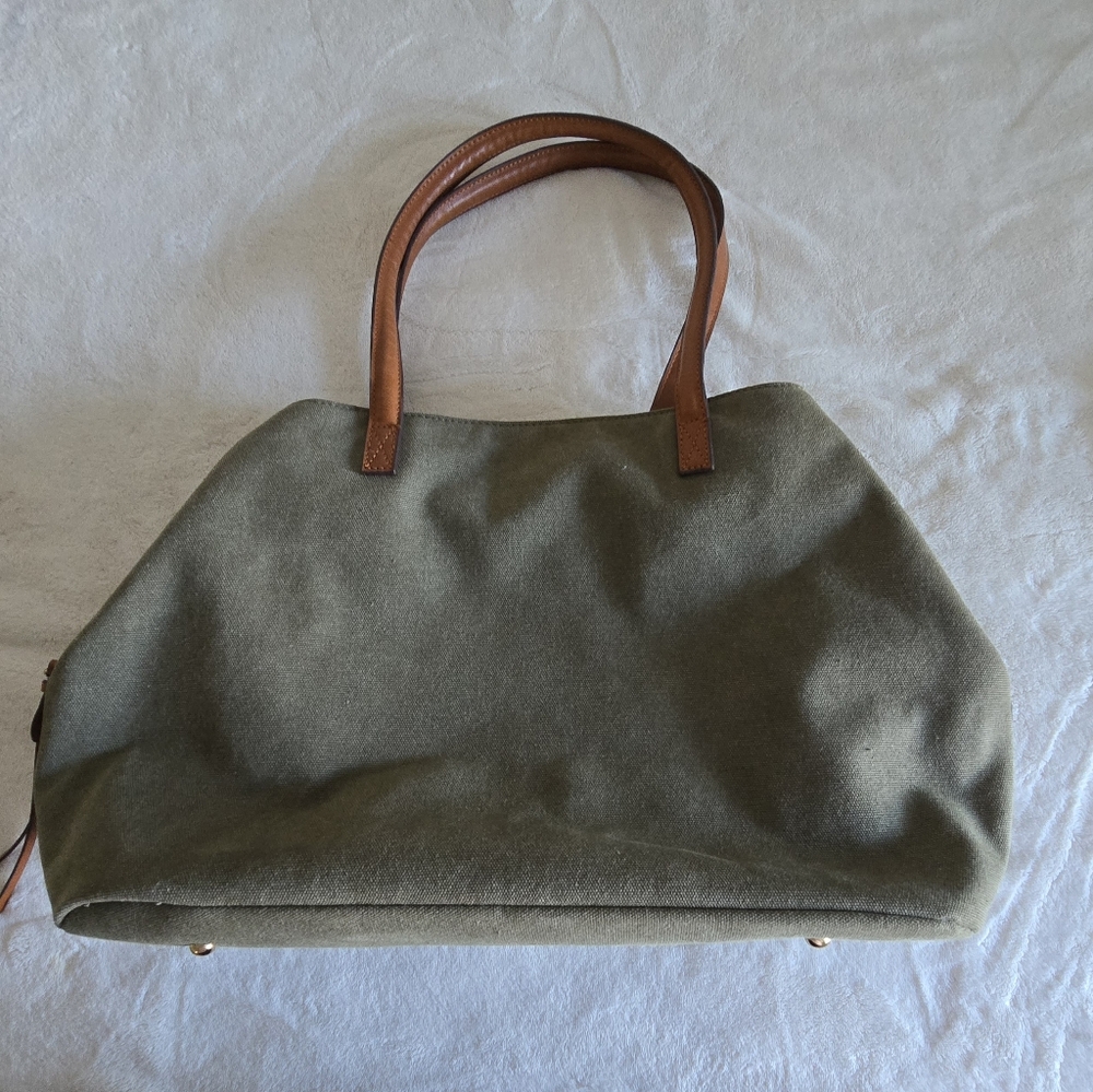 Street Level Army Green Canvas Tote bag